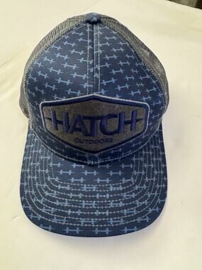 Hatch Outdoors Fly Fishing Hat Cap Snapback Trucker Baseball Blue Gray NEW #7411